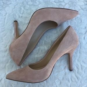 Nine West pink suede heels